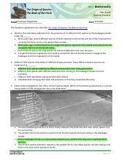 Understanding Finch Evolution in The Beak of the Finch Film | Course Hero