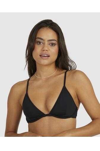 Billabong Sol Searcher Elongated Triangle Bikini Top Black