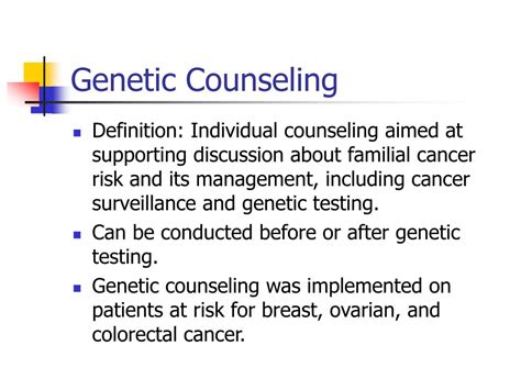 Ppt Psychological Impact Of Genetic Counseling For Familial Cancer A