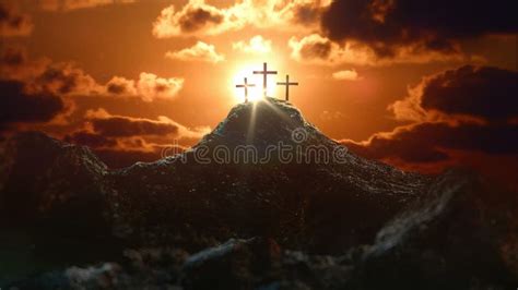 Golgotha Hill Outside Ancient Jerusalem Where Jesus Christ Was