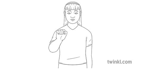 Auslan Your Black And White Rgb Illustration Twinkl