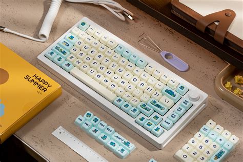 Akko Keycap Set Akko Lemon Bear Pbt Dye Subbed Oem Profile