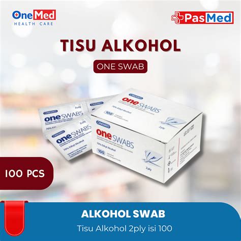 Jual Pasmed Onemed Alkohol Swab Box Isi Shopee Indonesia