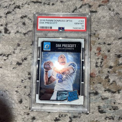 Dak Prescott Donruss Optic Psa Rookie Rated Rookie Dallas