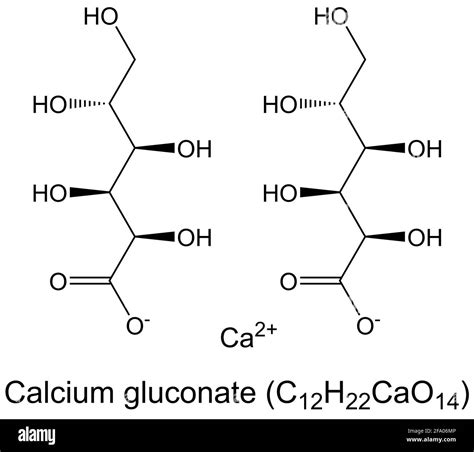 Calcium Gluconate Medication Molecule Chemical Formula Stock Photo Alamy