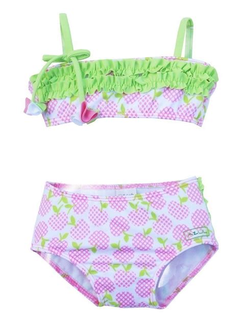 Azul Swimwear Azul Little Girls Pink Green Garden Of Eden Pc Bandeau