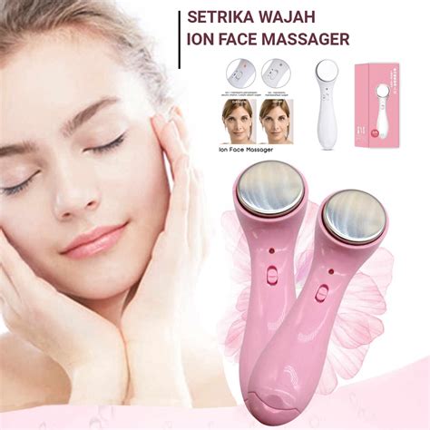 Jual Alat Setrika Wajah Pemijat Ion Face Massager Ultrasonic Alat