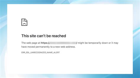 Err Ssl Unrecognized Name Alert Quick Guide Web