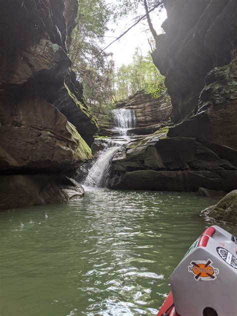 Found the "hidden" waterfall, Grayson Lake State Park, KY : r/Kayaking