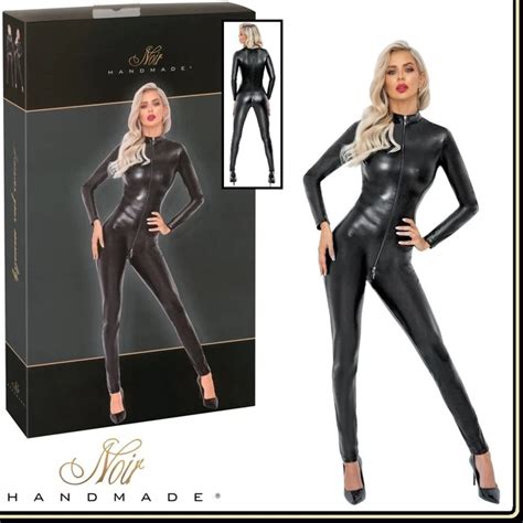 Sexy Tuta Aderente Jumpsuit Pelle Serpente Noir Kenzie Donna Lingerie Erotic Eur Picclick Fr