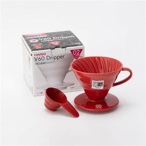 HARIO V60 02 Coffee Dripper Ceramic Red White Drip For 1 2 1 4 Cups