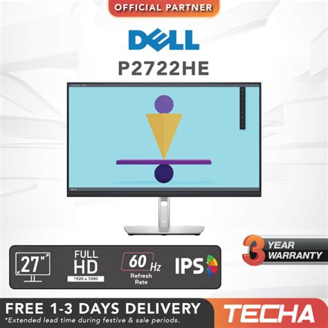 Fast Ship Dell P2722he 27 Fhd Ips Usb C Hub Monitor Lazada