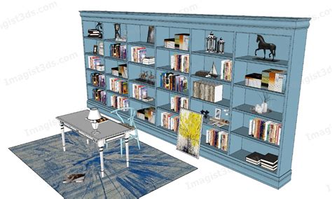 Detailed Bookshelf Bookcase 3D Models of 2024, #057004 | Imagist3ds