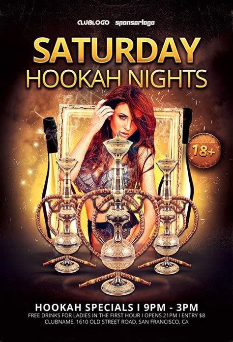 Hookah Nights Free Flyer Template Https Ffflyer Hookah Nights