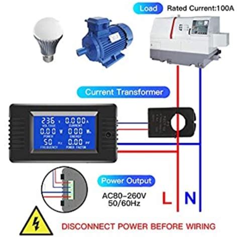 PZEM-022 AC 80-260V 100A Digital Meter with Split CT