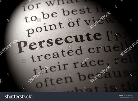 Fake Dictionary Dictionary Definition Word Persecute Stock Photo ...