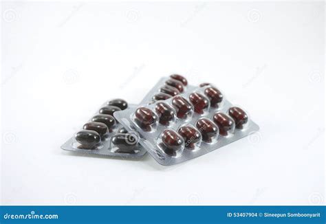 Supplementary Food In The Medicine Package Isolated Stock Photo Image
