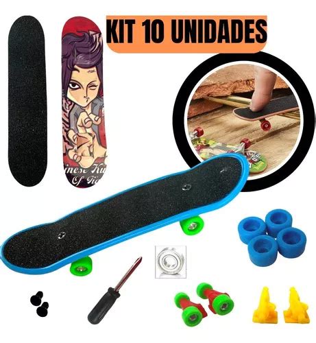 Kit 10 Skate De Dedo Radical Manobras Brinquedo Profissional