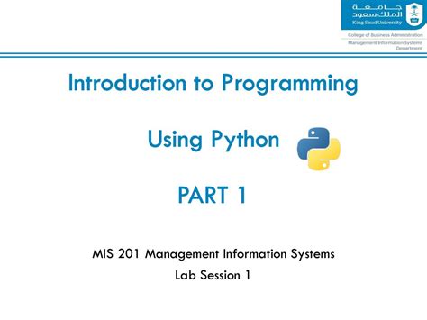 Introduction To Programming Using Python Part 1 Ppt Download