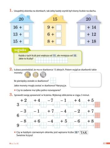 Page 65 Nowy Elementarz Odkrywców Ćwiczenia Matematyka klasa 1