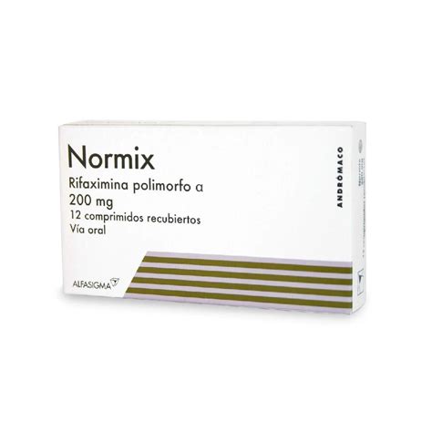 Normix Rifaximina Polimorfo 200 Mg 12 Comprimidos Recubierto Farmaunocl