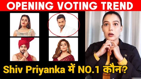 Bigg Boss Opening Voting Trend Shiv Priyanka Me Kadi Takkar Kaun