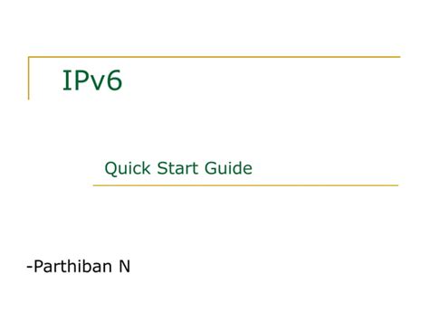 Ipv Quick Start Guide Ppt