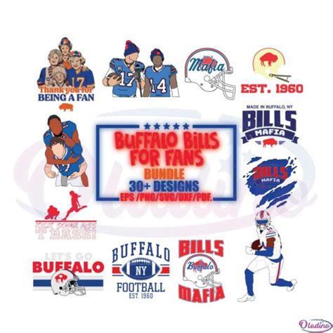 Buffalo Bills For Fans Bundle Svg Files For Cricut Sublimation Files