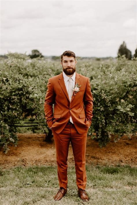 33 Bold Rust Groom Outfits For A Trendy Look Weddingomania