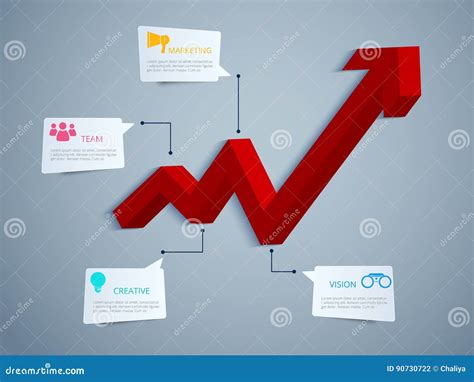 Infographics 3d Growth Graph Successful Business Concept Design