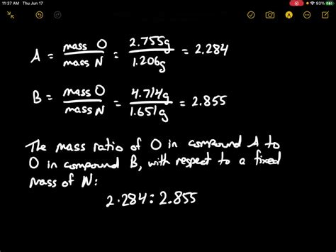 SOLVED Two Samples Of Different Compounds Of Nitrogen And Oxygen Have