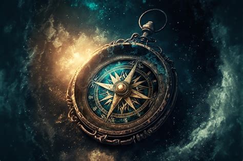 Premium Ai Image Old Compass Background