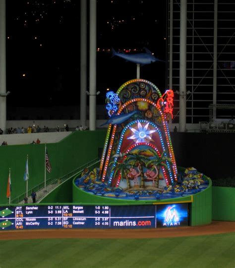 Miami Marlins Park Home Run Sculpture Lights Followi Flickr