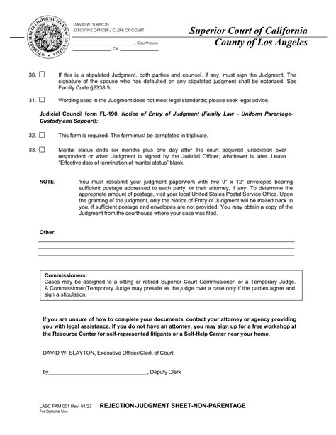 Form Fam001 Download Fillable Pdf Or Fill Online Judgment Reject Sheet