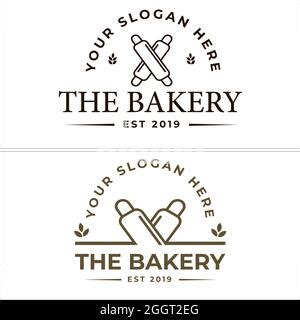 Rolling Pin Cupcake And Wheat Bakery Logo Designs Inspiration