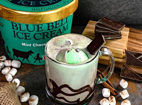 Wintery Mint Hot Chocolate Float Blue Bell Ice Cream