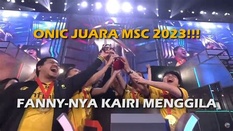 Reaksi Para Streamer Lihat Onic Juara Msc Youtube