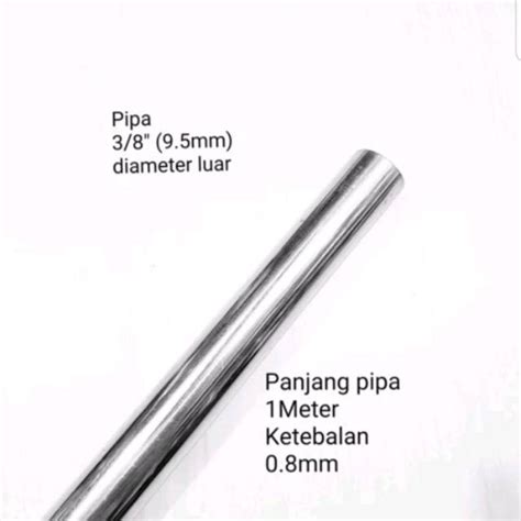 Jual Pipa Stainless 3 8 Inch Indonesia Shopee Indonesia