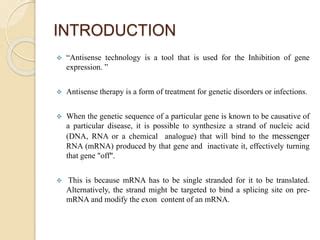 Antisense Technologies And Antisense Oligonucleotides Ppt