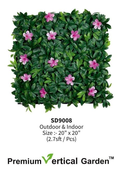 2 7 Sq Feet Fiber SD9008 Artificial Green Wall For Decoration At Rs