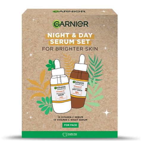 Garnier Vitamin C Day And Night Serum T Set For Face Anti Dark