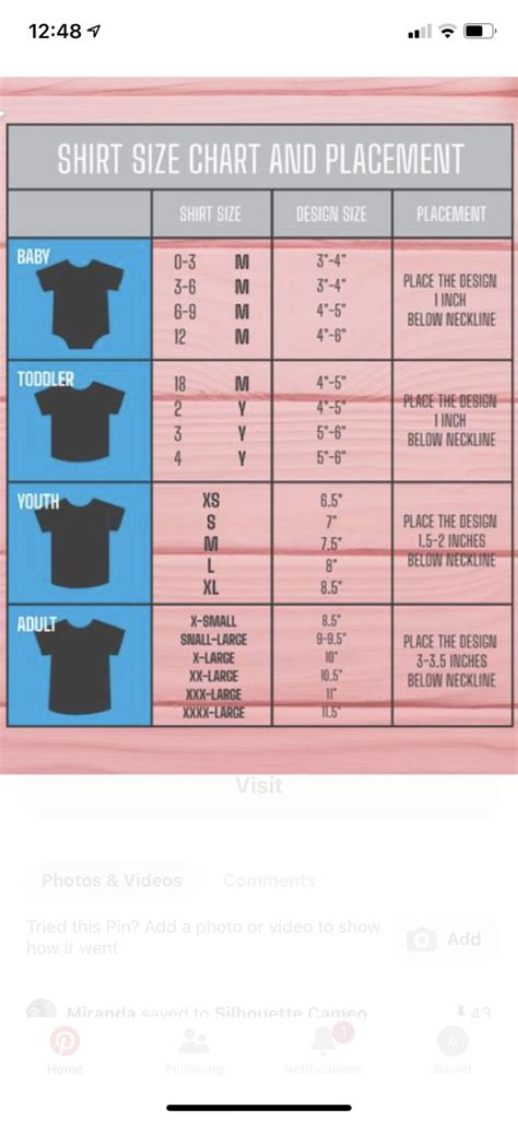 Pin By Angel Collins On Fun With Cricut Cricut 4th Shirts Size Chart