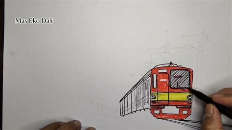 Tutorial Menggambar Dan Mewarnai Kereta KRL YouTube