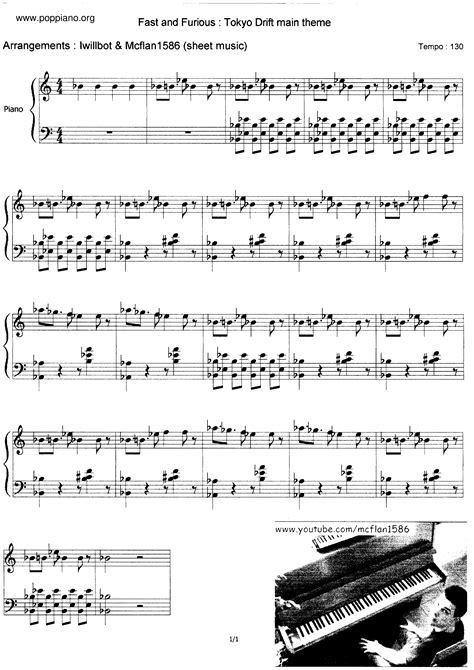 Fast And Furious Tokyo Drift Sheet Music Pdf Free Score Download ★