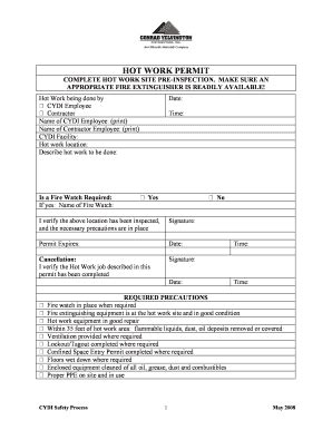 Hot Work Permit Pdf Fill Out And Sign Printable Pdf Template Hot Sex