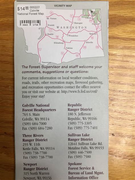 Colville National Forest Map - North Cascades Institute