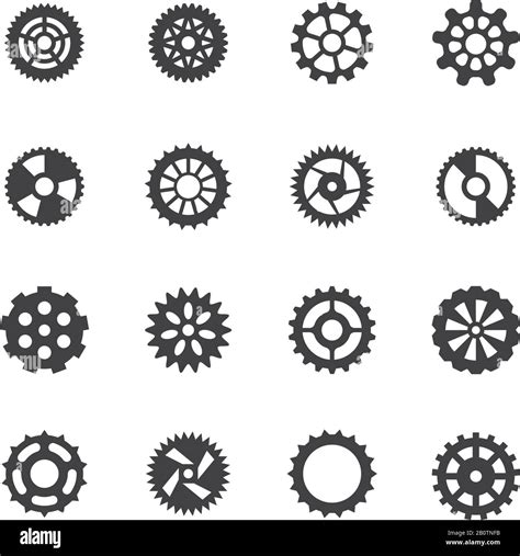 Gear Vector Icons Transmission With Cogwheel And Mechanism Gears