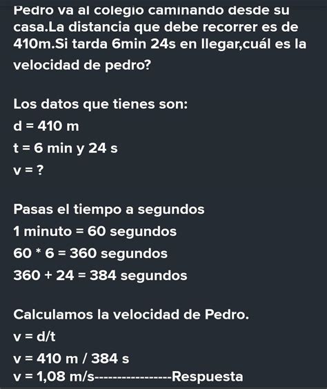 Reflexiona Y Resuelve El Siguiente Problema Pedro Va Al Colegio