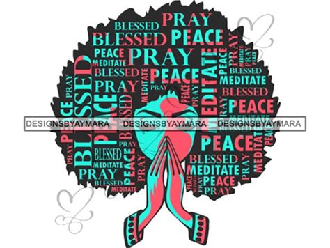 Black Afro Woman Praying God Prayers Diva Confidence Freedom Etsy