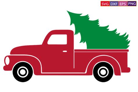 Christmas Truck Svg Grafik Von Dev Teching Creative Fabrica